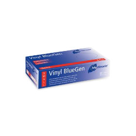 Vinyl Powder Free Disposable Gloves - Blue  - Box of 100