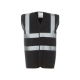 HVW100 Hi Vis Waistcoat - Black 