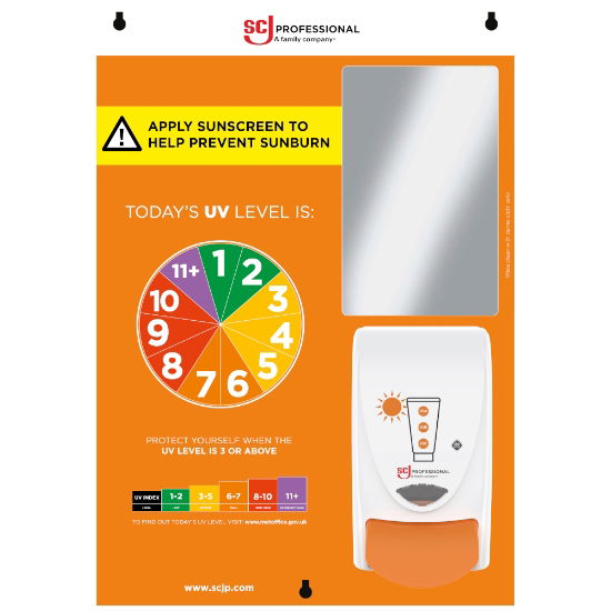 Deb Sunboard - c/w Mirror, UV Level Indicator & Dispenser