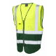 W11-Y-BT Hi Vis Superior Waist Coat Yellow-Bottle Green