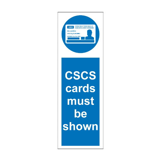 CSCS Cards Must Be Shown