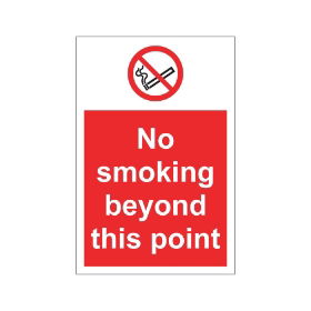 No smoking beyond this point 200 x 300mm 