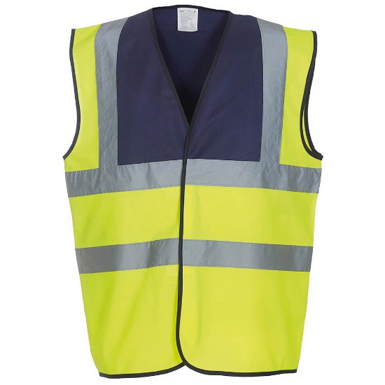 HVW100 Hi Vis 2 Tone Waistcoat - Navy-Yellow