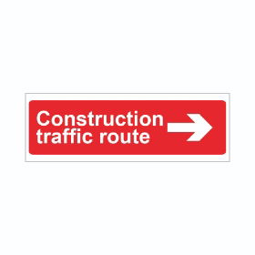 Construction traffic route arrow 600mm x 200mm