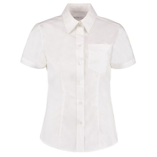 KK719 Short Sleeve Blouse - White - 8